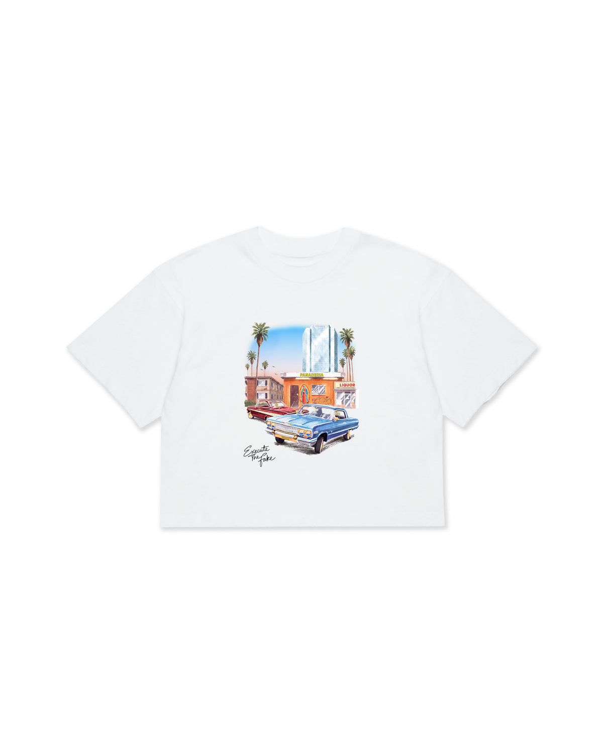 OX CROP TEE: WHITE