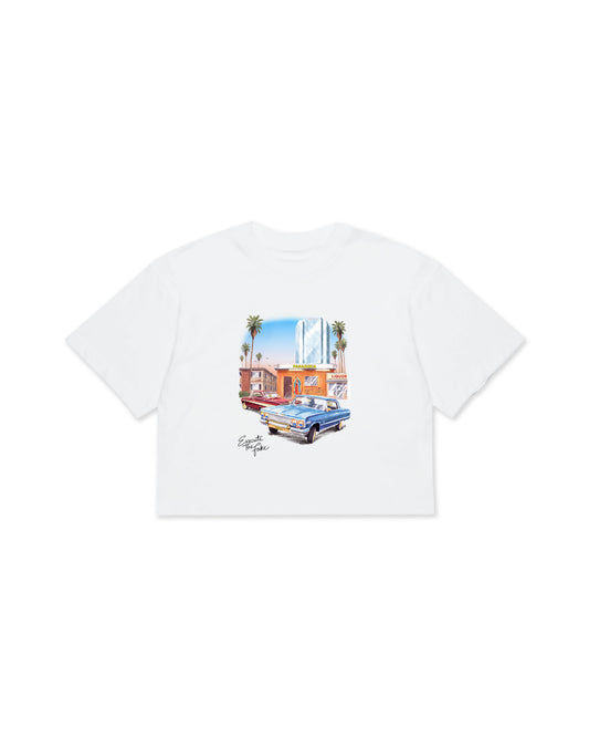 OX CROP TEE: WHITE