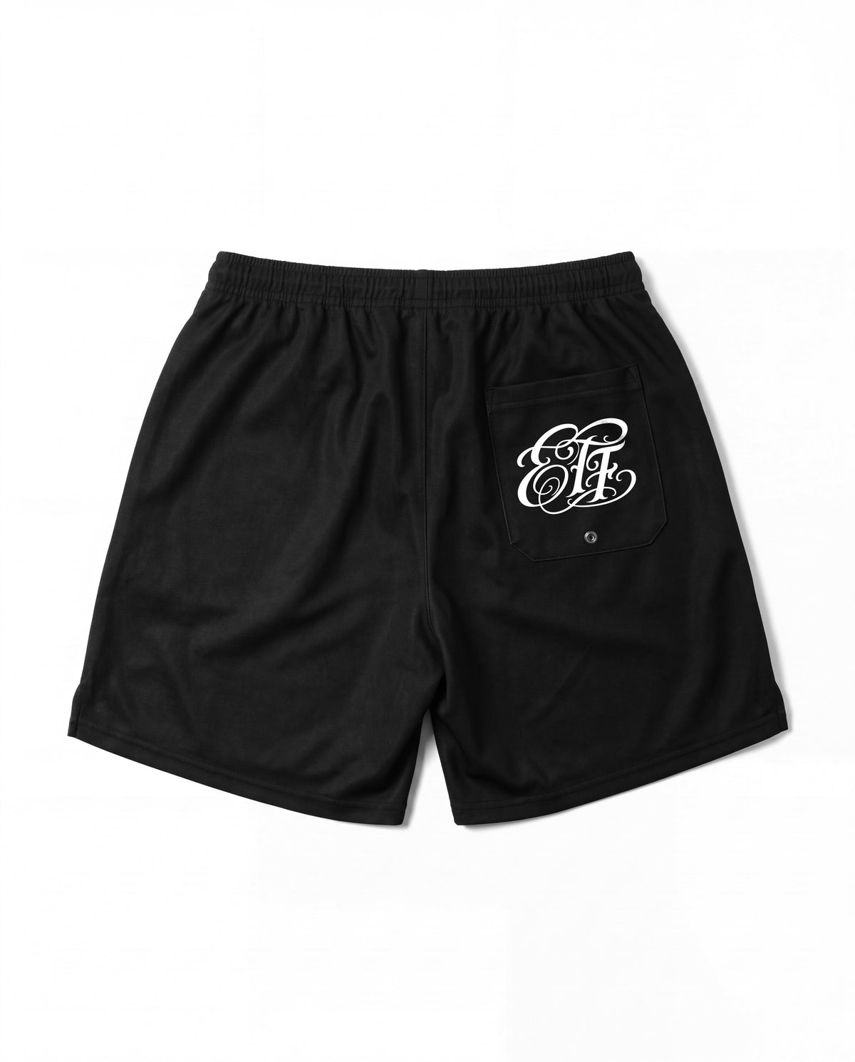 SCRIPT BOARD SHORTS: BLACK